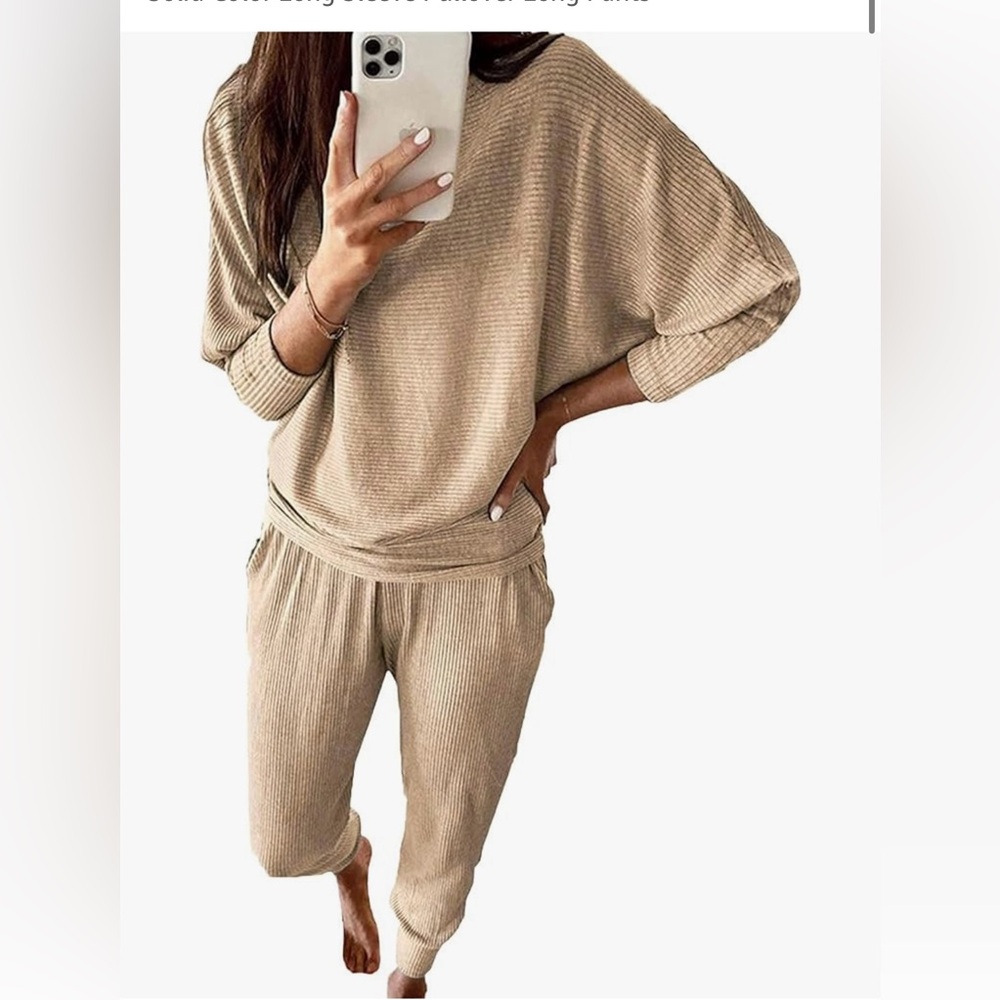 EUC tan lounge set size Large